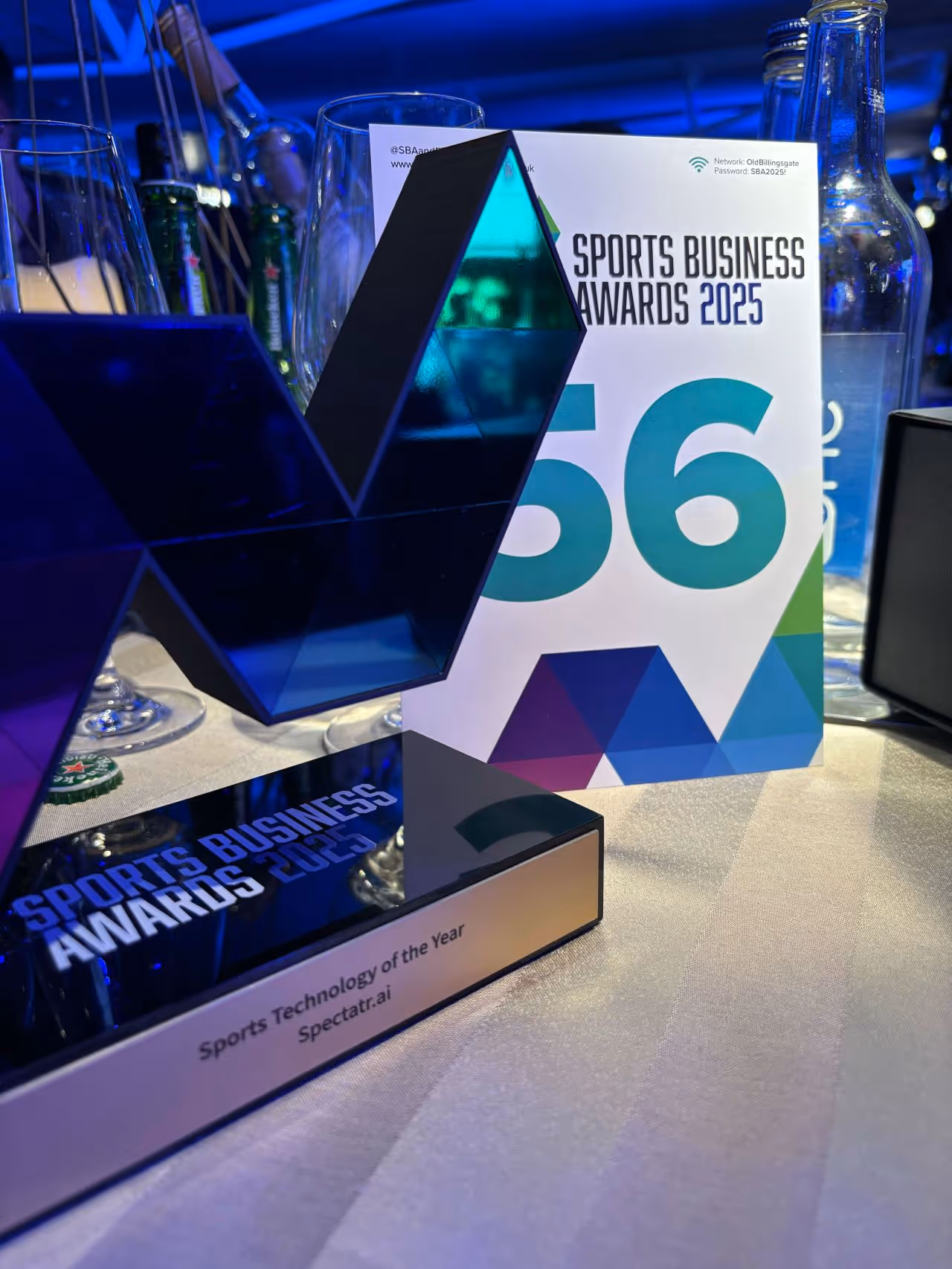 Spectatr.ai team at The Sports Business Awards 2025 in London
